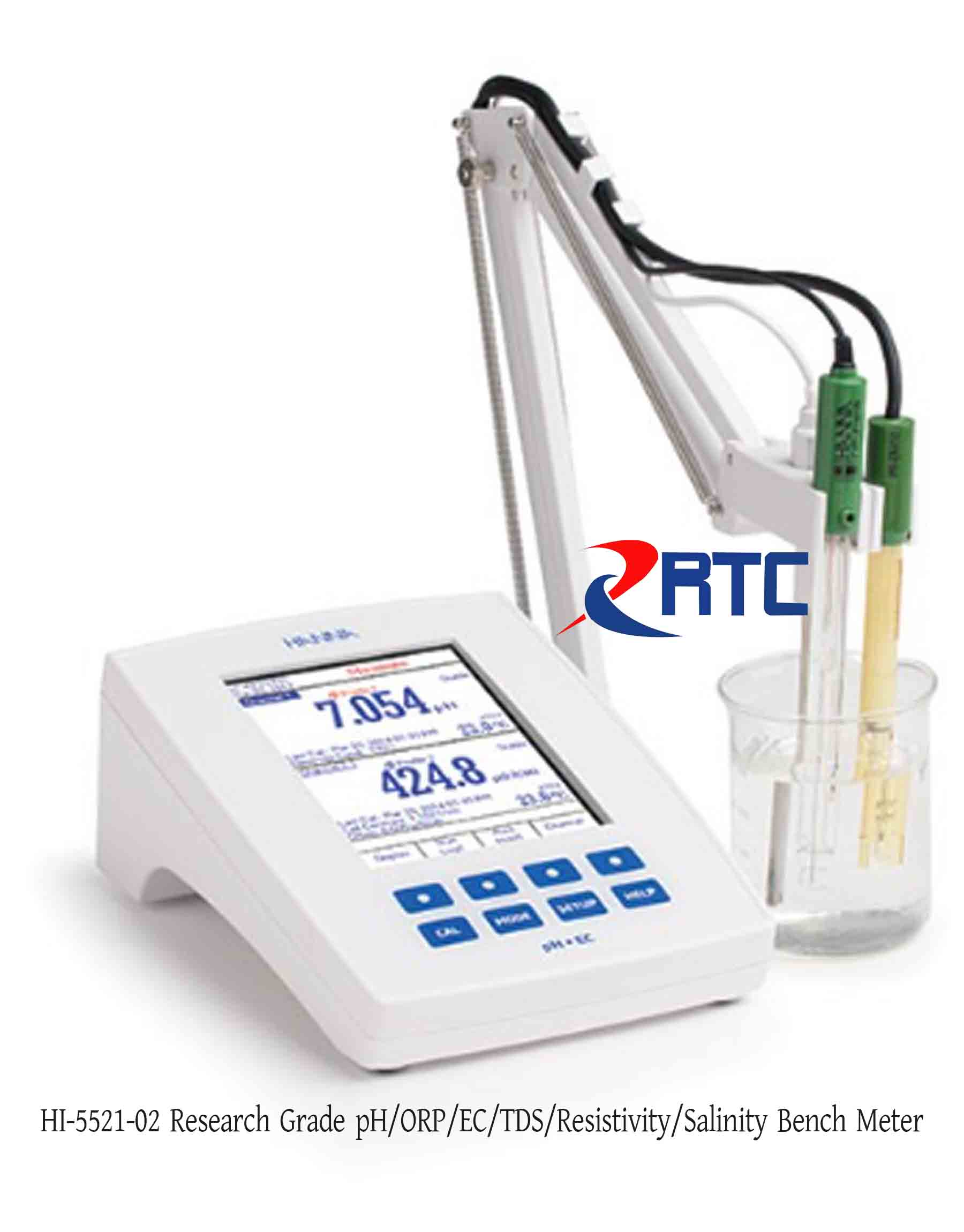 HI-5521-02 Research Grade pH/ORP/EC/TDS/Resistivity/Salinity Bench Meter