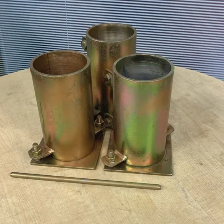 4×8 Inch Concrete Cylinder Molds 1 Set (3 Cylinder+1 Rod)